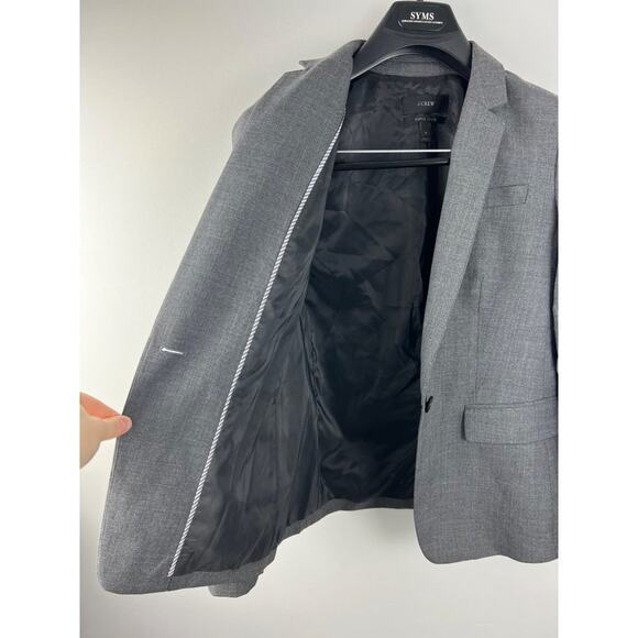 Women’s J.Crew Super 120s Wool Charcoal Gray Blazer Career Size 4 - Picture 6 of 6